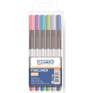 Fineliner Kalem 0,4 Mm - Pvc Blister - Üçgen-6 Renk