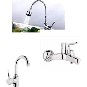 ARÇE Delta Spiralli Evye + Lavabo Ve Banyo Bataryası