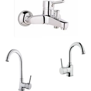 ARÇE Delta Evye + Lavabo Ve Banyo Bataryası