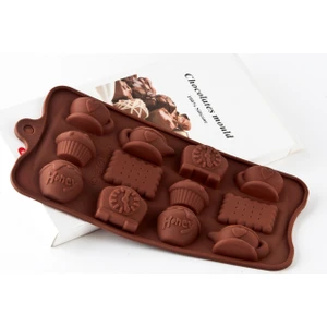 Silikon Çikolata Kalıbı Çay Saati Figürlü