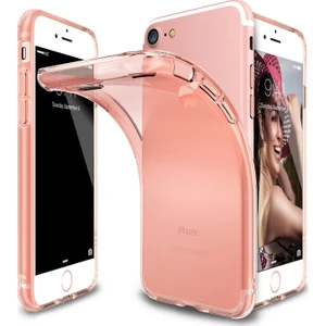 Air iPhone 7/8 Kılıf Rose Gold - Ultra Hafif Esnek İnce Renkli Transparan