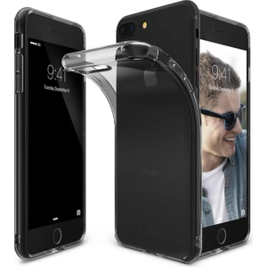 Air iPhone 7/8 Plus Kılıf Smoke Black - Ultra Hafif Esnek İnce Renkli Transparan