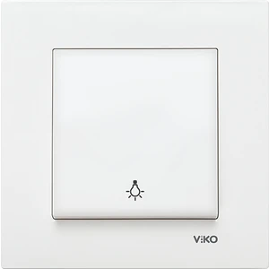 Viko Karre Beyaz Light Anahtarı Çerçeveli