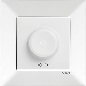 Viko Meridian Beyaz Rotatif Dimmer Anahtar Çerçeveli (600W)