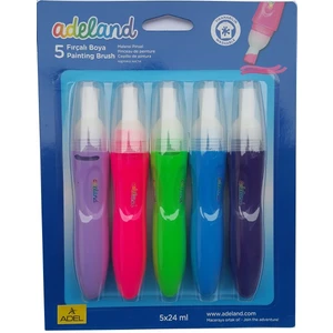 Adelland 5 Renk Fırçalı Boya Kalemi