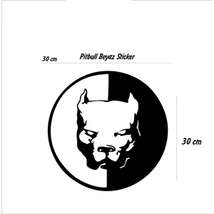 StickerMarket pitbull Beyaz Sticker