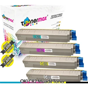 Oki C822 Muadil Toneri - 1 Set Cmyk