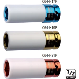 Ceta Form C64-H21P 21Mm 1/2” Derin Havalı Lokma Anahtar (Plastik Korumalı)