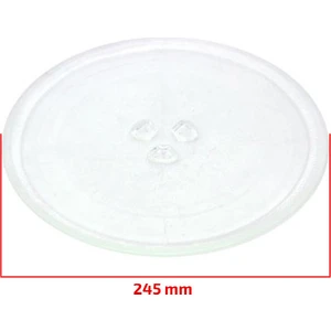 Mikrodalga Fırın Universal Cam Tepsi - 245mm Delikli