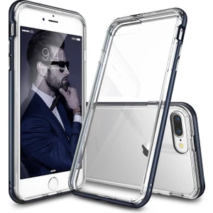 Frame iPhone 7 Plus Çerçeveli Bumper Kılıf Metal Slate - Extra Tam Koruma