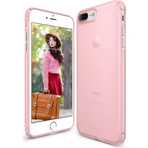 Slim Frost iPhone 7/8 Plus Kılıf Pink - 4 Tarafı Saran Tam Koruma İnce Buzlu Şeffaf