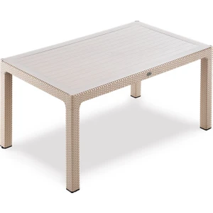 Classi 150G Rattan Dikdörtgen Camlı Masa - Cappucino