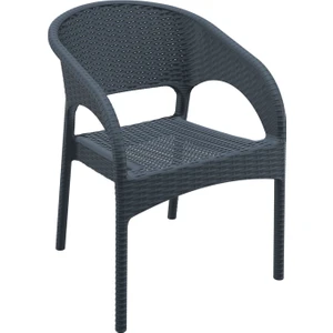Rattan Panama Koltuk - Koyu Gri