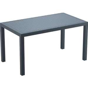 Rattan Orlando 80 x 140 Cm Dörtgen Masa - Koyu Gri