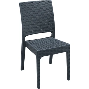 Rattan Florida Sandalye - Koyu Gri