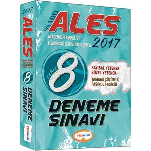 Yediiklim Yayınları ALES 2017 Tam.Çöz. Fasikül 8 Deneme Sınavı