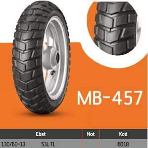Scooter Dış Lastikleri Mb-457 130/60-13 Mb-457