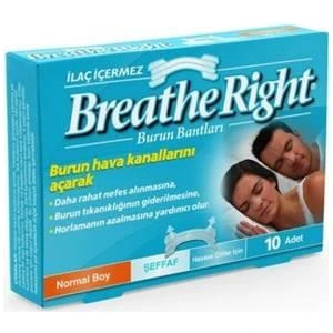 Breathe Right Burun Bandı Şeffaf Normal Boy 10'lu