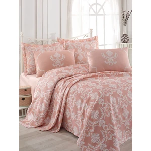 Enlora Home Baskılı Pike Takımı Tek Kişilik Pure Pudra