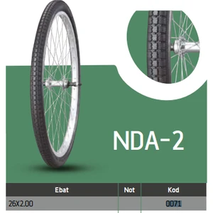 Bisiklet Dış Lastikleri Nda-2 26X2.00 Nda-2 Tube Type