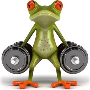 Komik Araba Kurbağa Yapıştırması Halterci