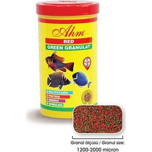 Ahm Red Green Granulat Karma Balık Yemi 100 Ml