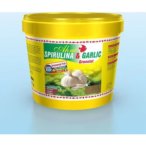 Ahm Spirulina Garlic Sarımsaklı Granül Balık Yemi Kova 3 Kg