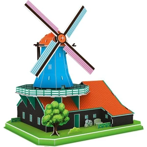 Cubic Fun 3D Puzzle 71 Parça Yel Değirmeni - Hollanda