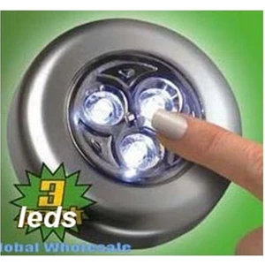 Dokunmatik 3 Led Lamba Yapışkanlı Gümüş 3500601