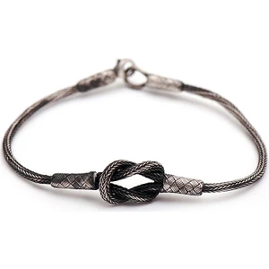 Sümer Telkari Sarmaşık Kazaziye El Sarması Oksitlenmiş Gümüş Bileklik 198