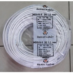 3X1,5 Ttr Kablo 100Mt Beyaz Renk
