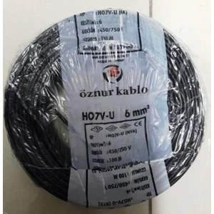 6 Mm Nya Kablo Tek Damar Siyah