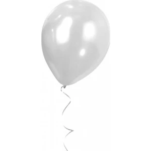 Metalik Beyaz Balon 10 Adet