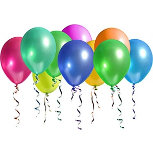 Metalik Karışık Renk Balon 10 Adet