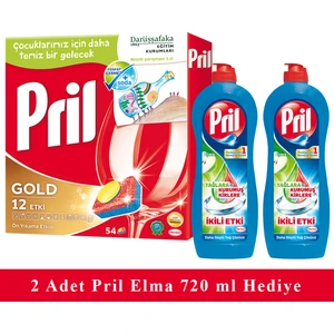 Gold Bulaşık Makinası 54 Tablet + 2 Adet Pril Power Elde Yıkama 750 ml
