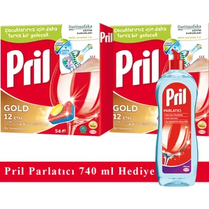 Gold Bulaşık Makinası 108 (54+54) Tablet + Pril Parlatıcı 740 ml