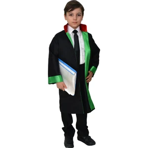 Çocuk Avukat Cübbesi - Kostümü 10 - 12 Yaş