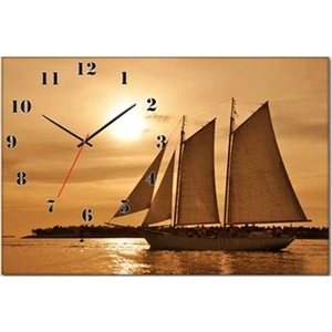 - Deniz Gemi Canvas Tablo Saat - 45X30cm