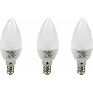 Osakalight 6W Led E14 Buji  Ampul - Günışığı - 3'lü Paket