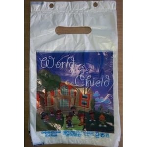 Baskılı Mini Poşet Yırtmalı  Beyaz 22X33 Cm No:1 1000 Adet