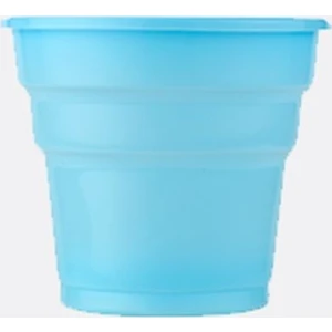 Plastik Renkli Mavi Bardak 100 Adet(4 Paket)