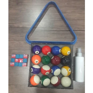 Amerikan Bilardo Topu + Cila + Tebeşir + Masa Üçgeni