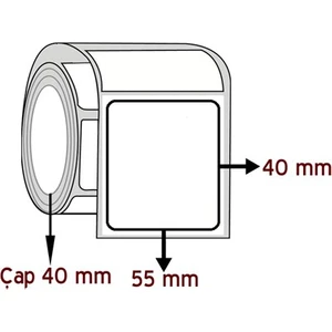 Barkodsarf Eko Termal 40 mm x 55 mm Barkod Etiketi Çap 40 mm (6 Rulo)