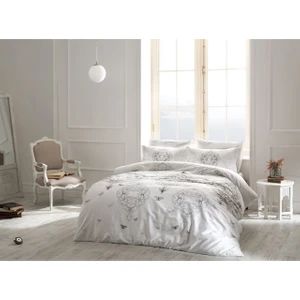 Saten Nevresim Takımı Çift Kişilik Glow İn The Ruby Gri