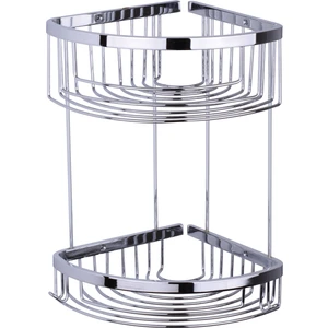 Lüks Krom Oval Şampuanlık 20x20 cm İkili Süngerlik