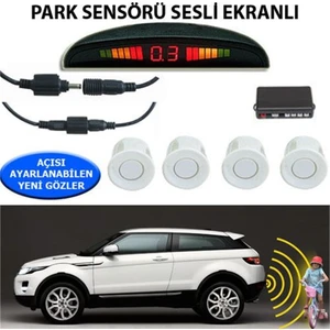 Park Sensörü Ekranlı Ses İkazlı Beyaz Sensör