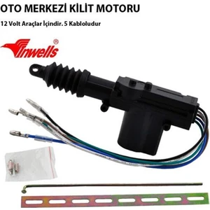 İnwells Merkezi Kilit Motoru Tek Motor 5 Kablo 12 Volt ( Ön Kapı )
