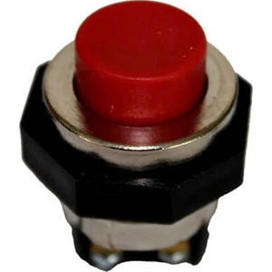 Düğme Metal Buton Klemensli Kırmızı Gümüş Kontaklı