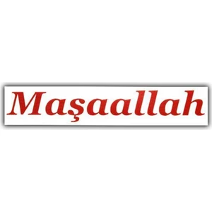 Ozy Maşaallah Yazı Araba Oto Sticker Büyük ( 10Cm * 57Cm )