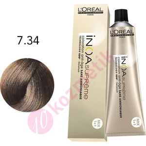 L'Oréal Professionnel İnoa Supreme 7.34 Kumral Dore Bakır Amonyaksız Saç Boyası 60Ml
